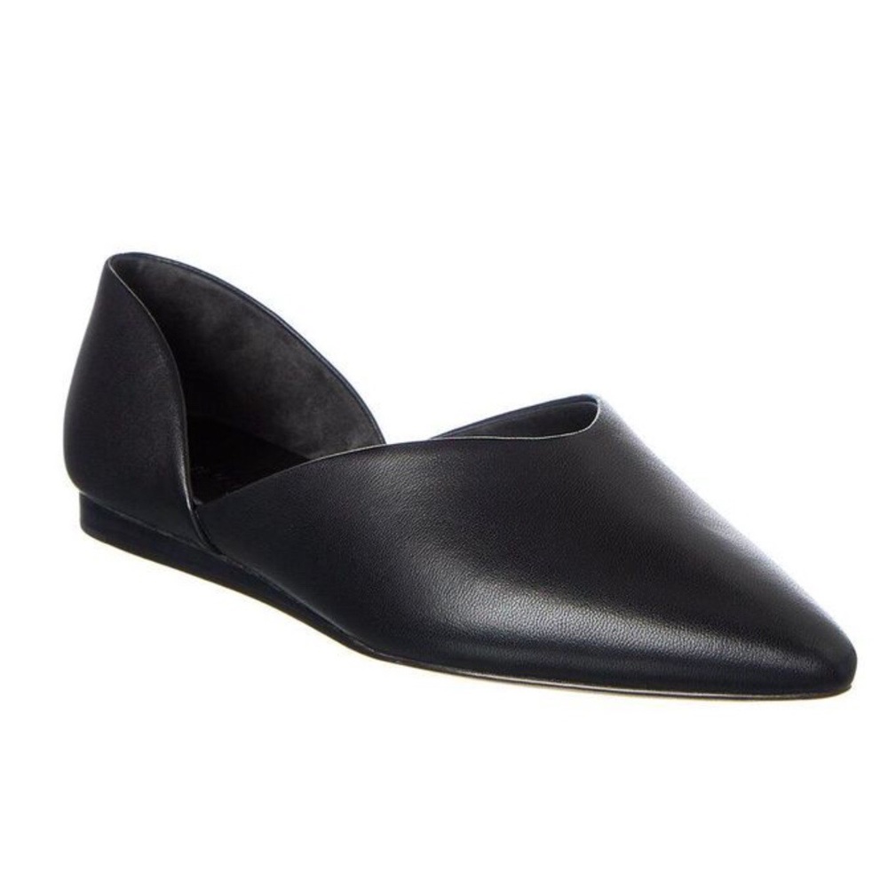 Vince Black Leather Flats Size 8. Very good condition